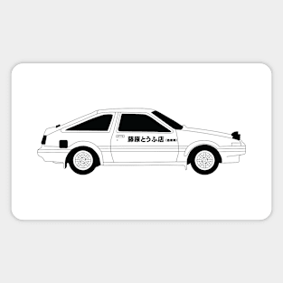 AE86 Takumi Black Outline Magnet